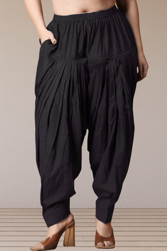 Black Cotton Patiala Salwar