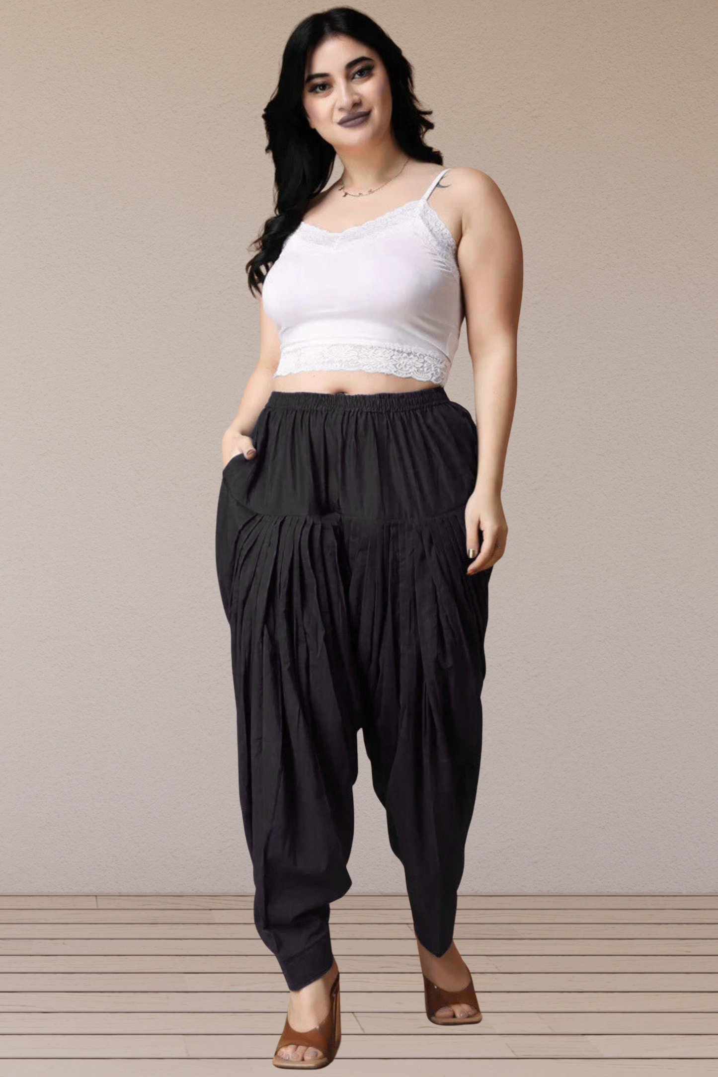 Black Cotton Patiala Salwar