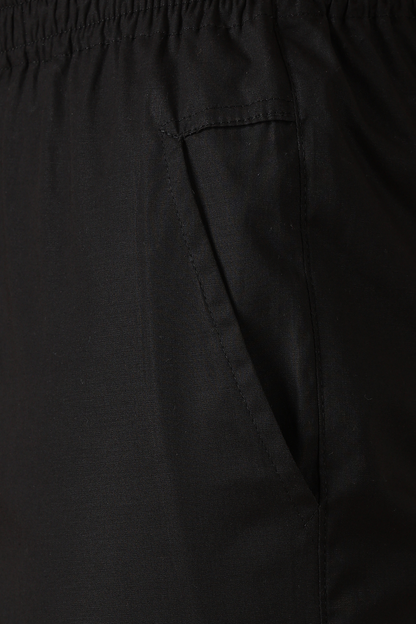 Black Cotton Shorts