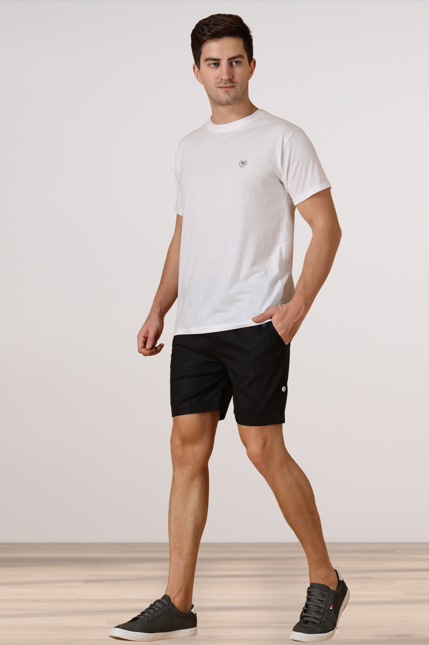 Black Cotton Shorts