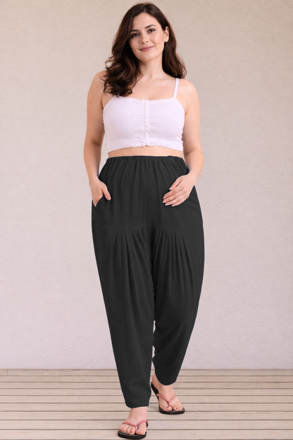 Black Easy Fit Cotton Maternity Salwar