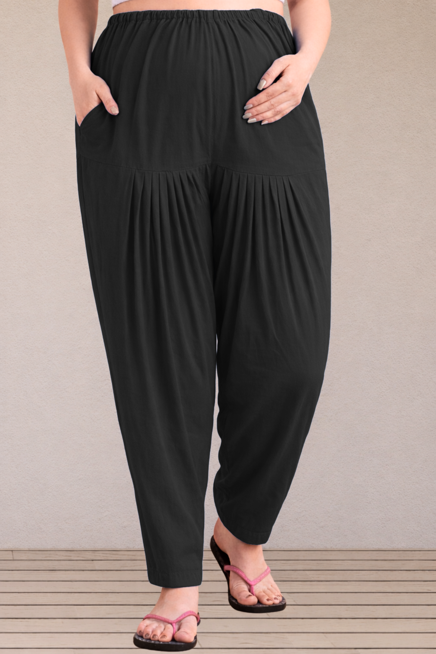 Black Easy Fit Cotton Maternity Salwar