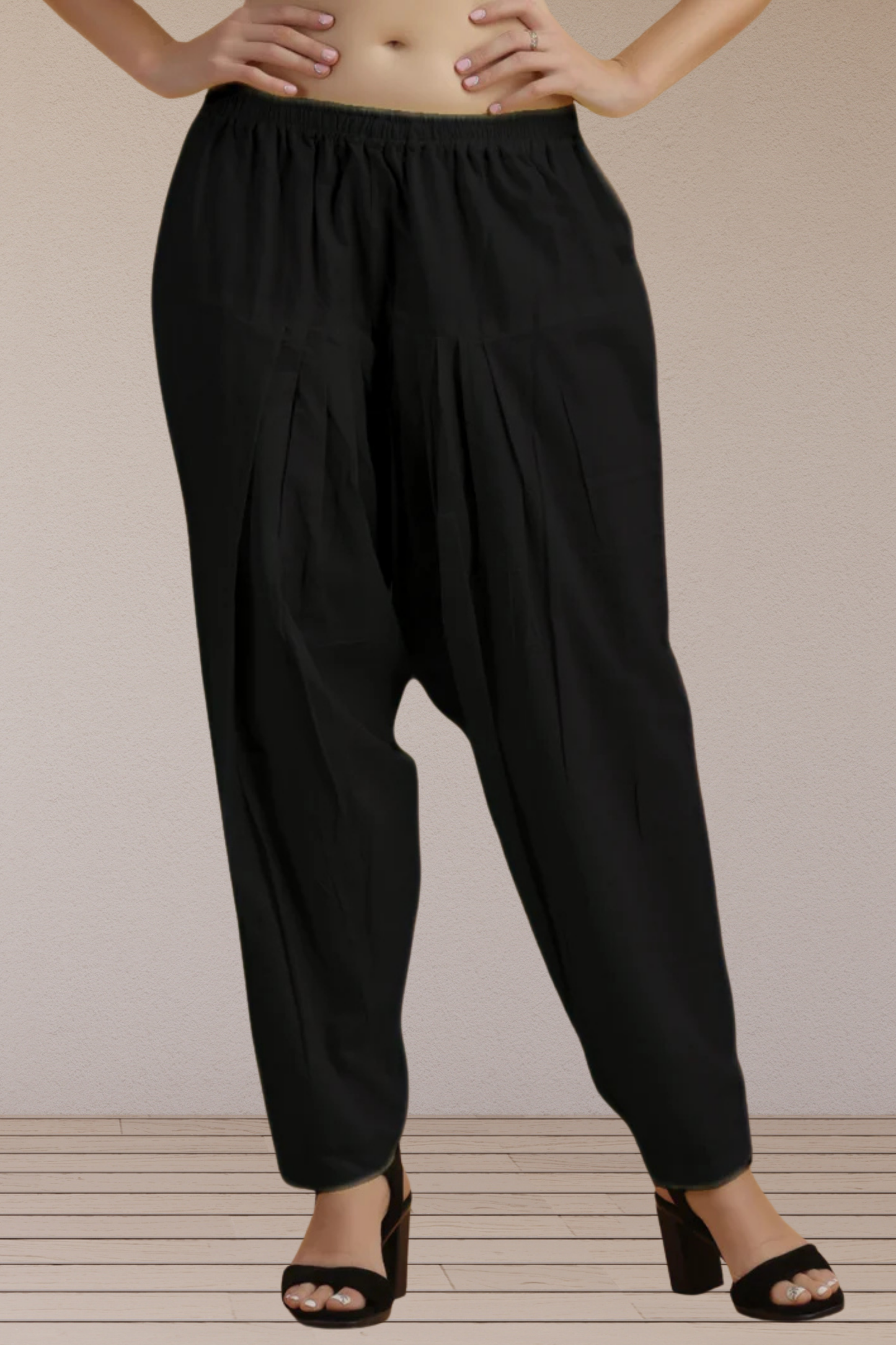 Black Cotton Easy Fit Salwar