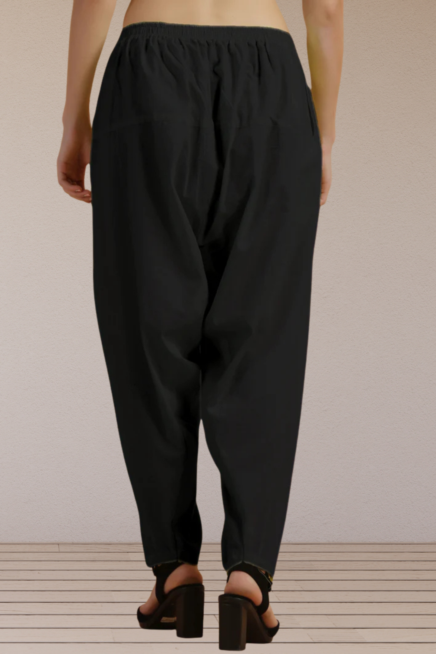 Black Cotton Easy Fit Salwar