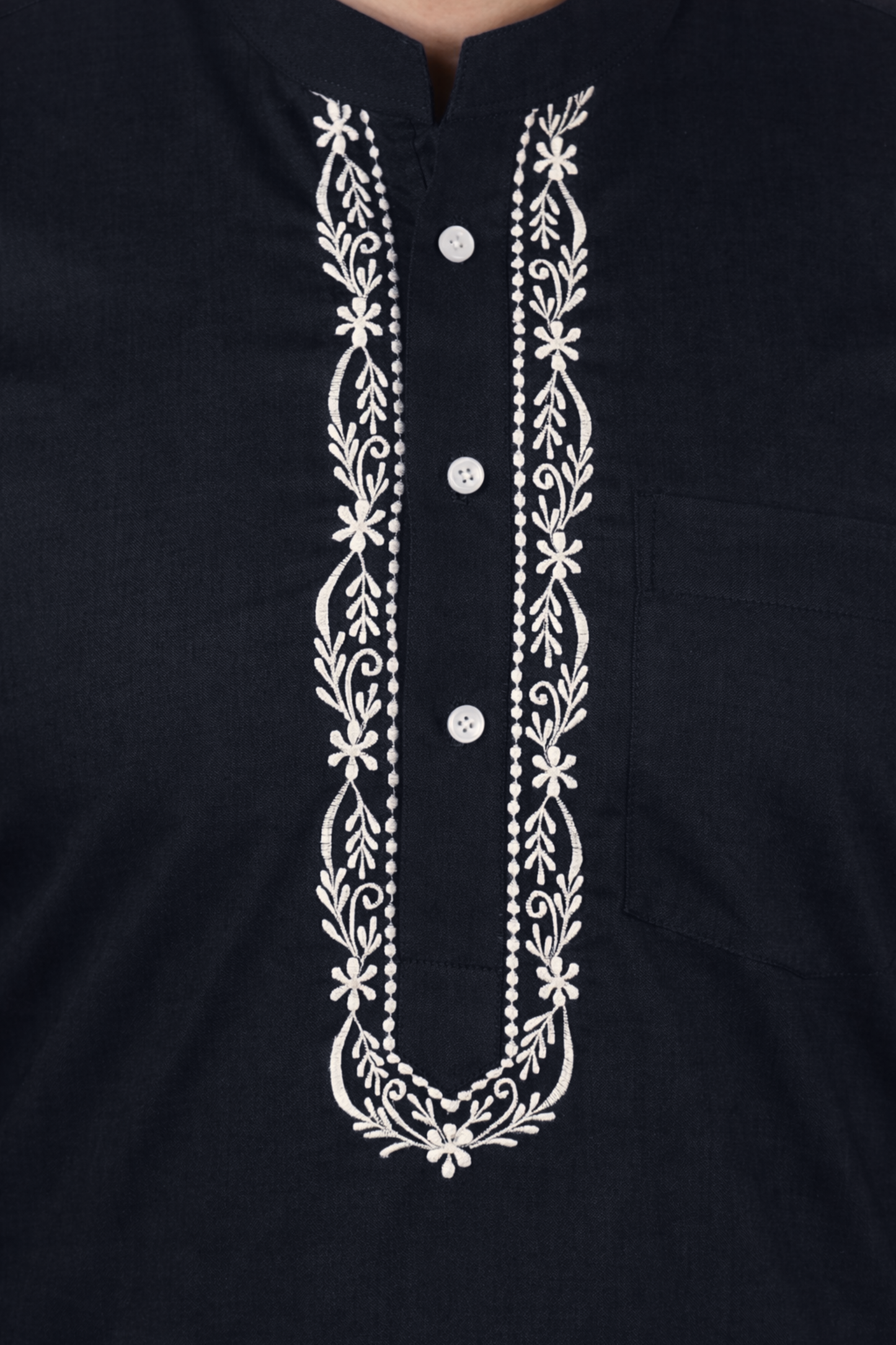 Black Embroidered Kurta Pajama