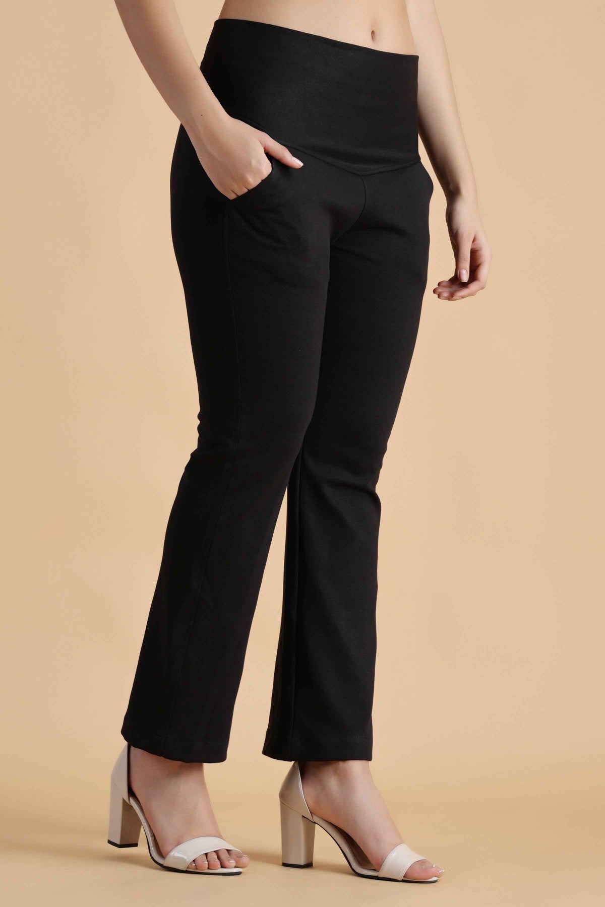 Buy Plus Size ​Black Tummy Tucker Pant At Apella | Sizes XS to 10 XL | India | Free Delivery | Customized