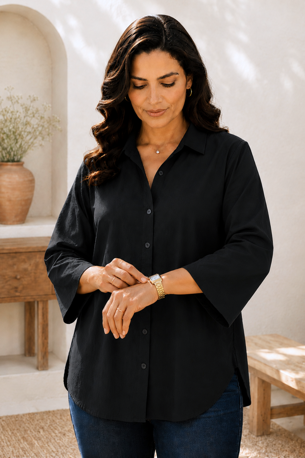Black Ebony Solid Everyday Shirt
