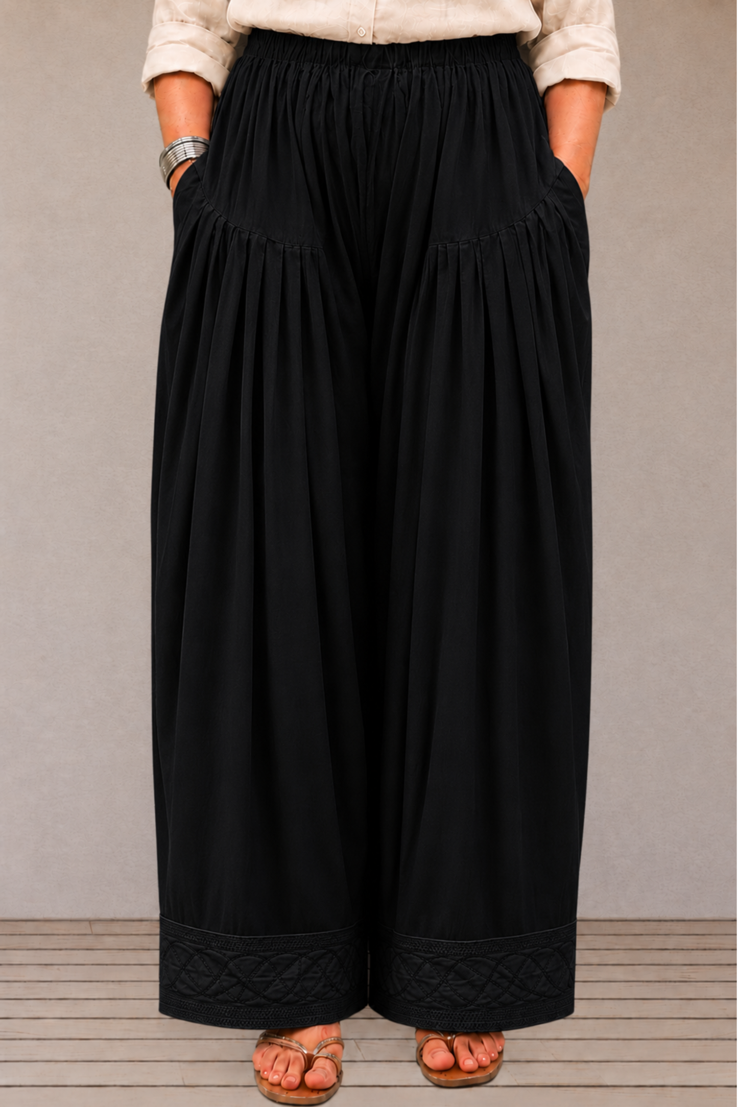 Black Rayon Farshi Salwar