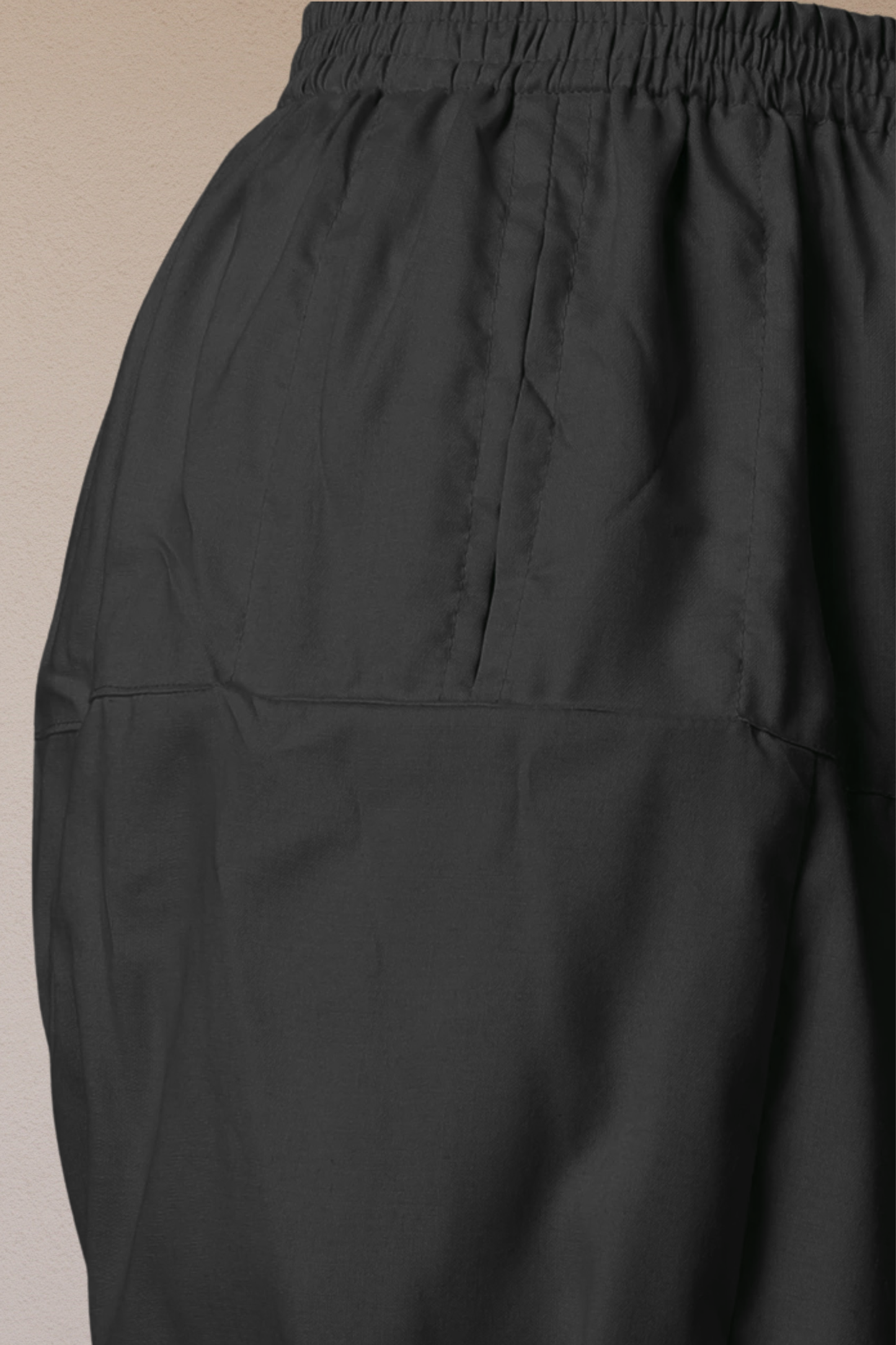 Black Pleated Rayon Salwar