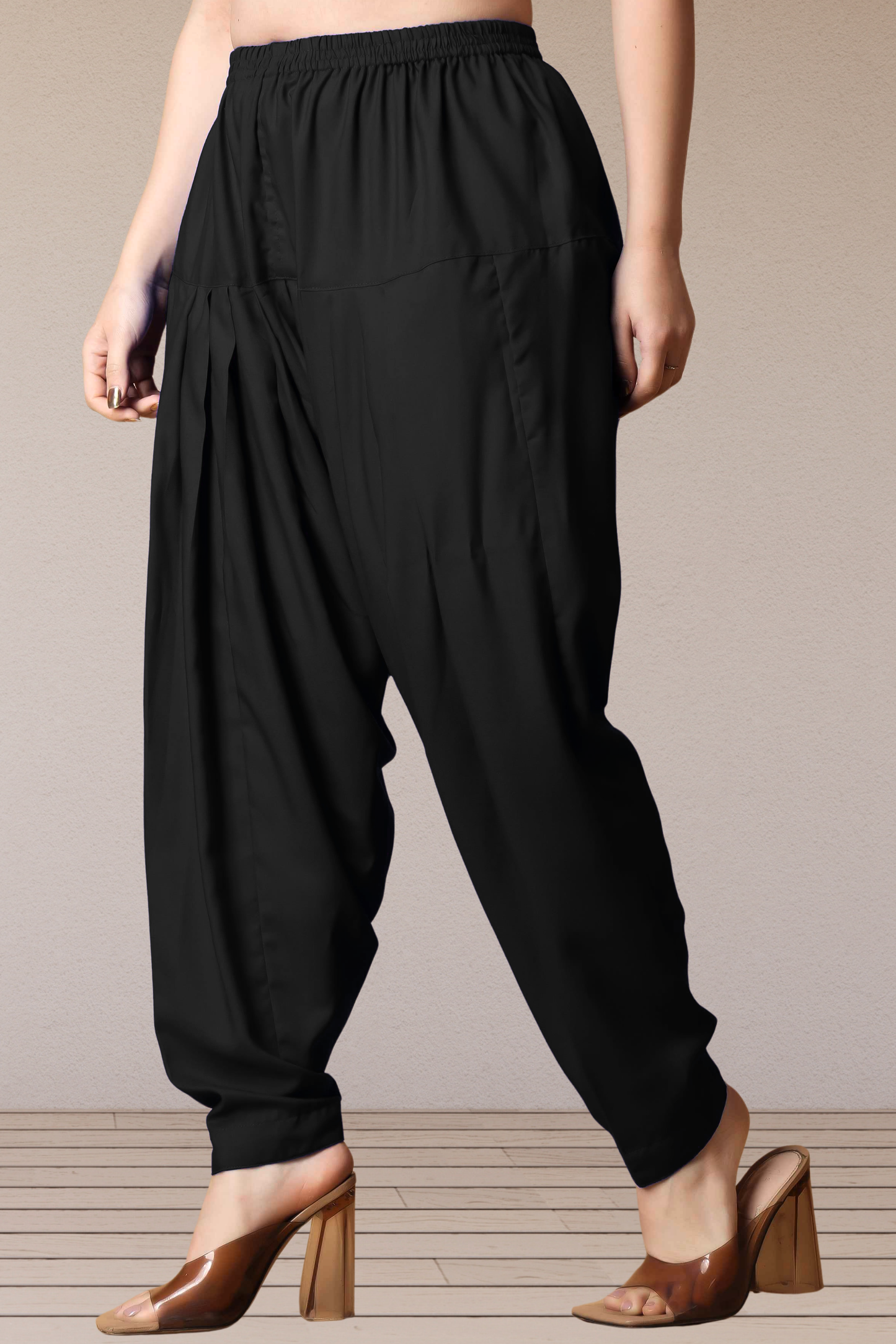 Black Straight Rayon Salwar Pants