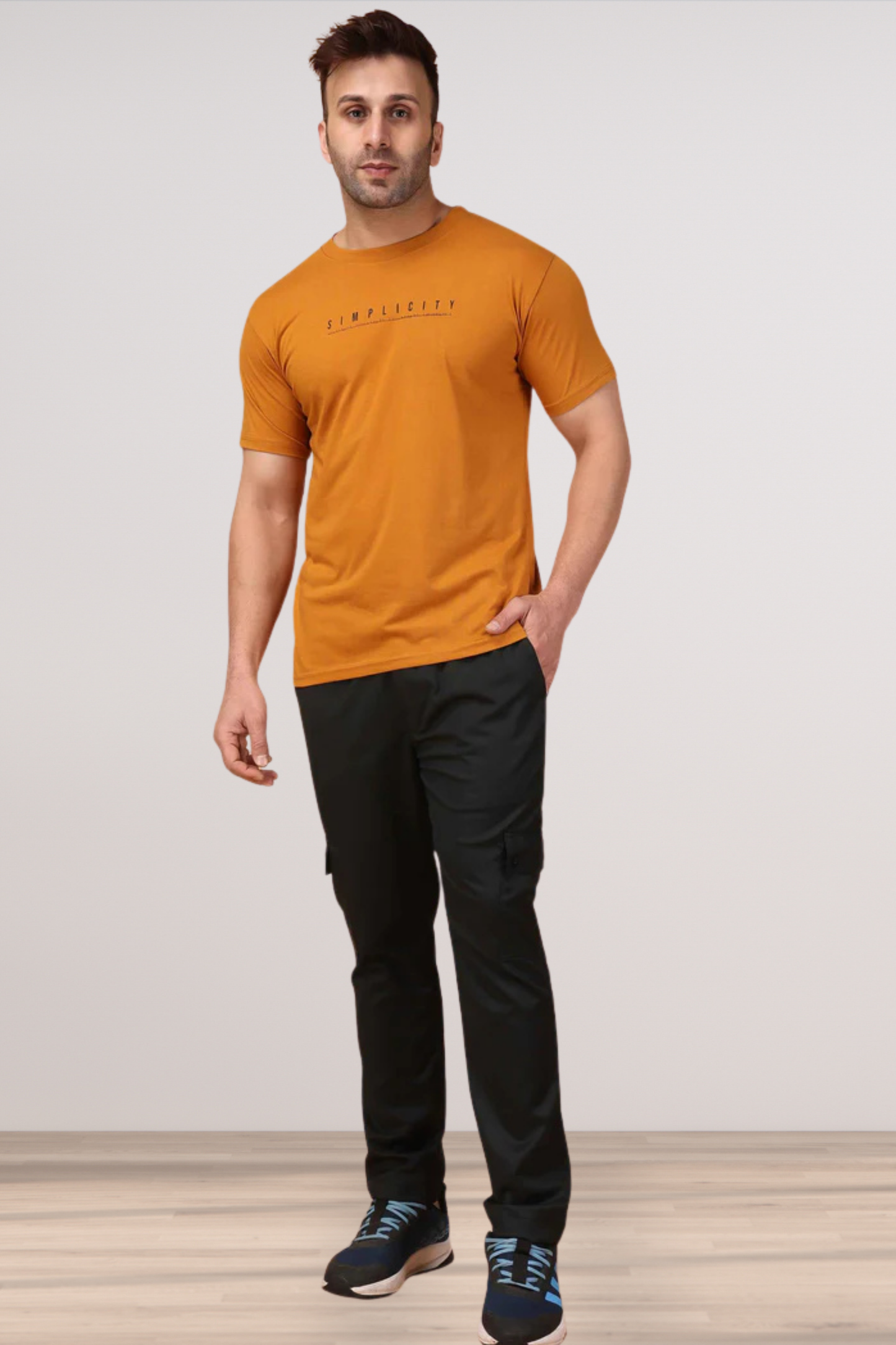 Black Stretchable Cargo Pants - 4 Pocket