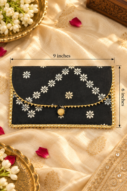 Black Handcrafted Shagun Envelope
