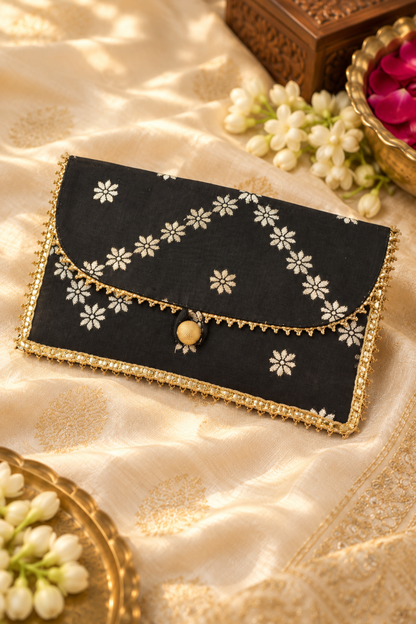 Black Handcrafted Shagun Envelope