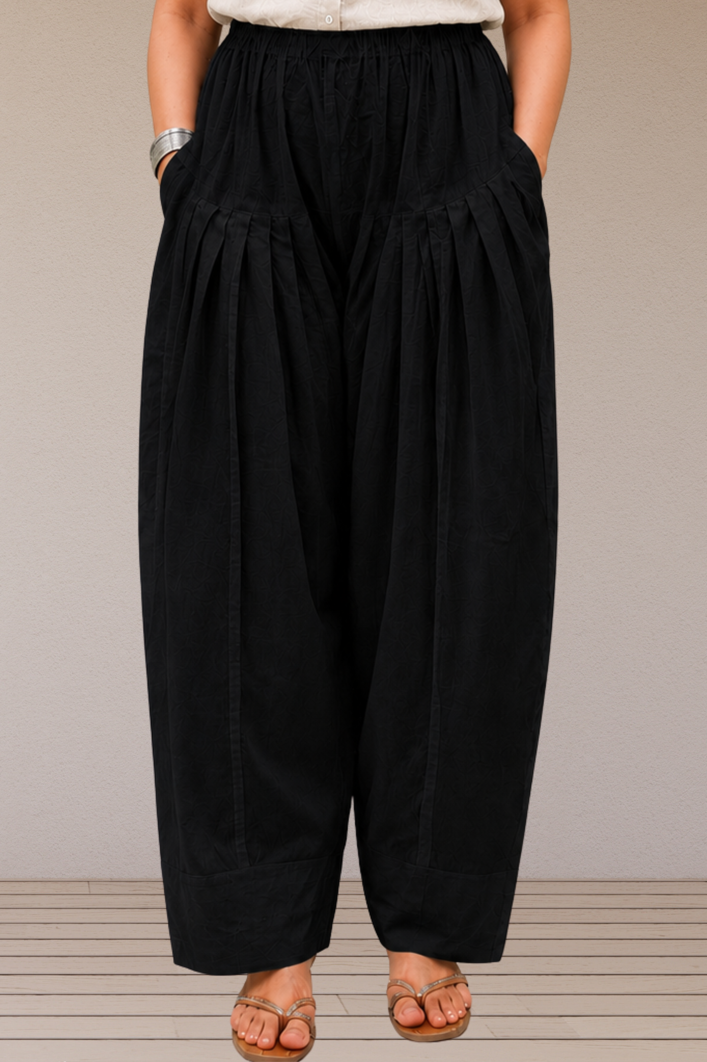 Black Cotton Farshi Salwar