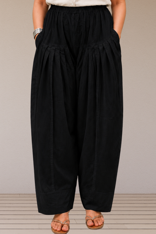 Black Cotton Farshi Salwar