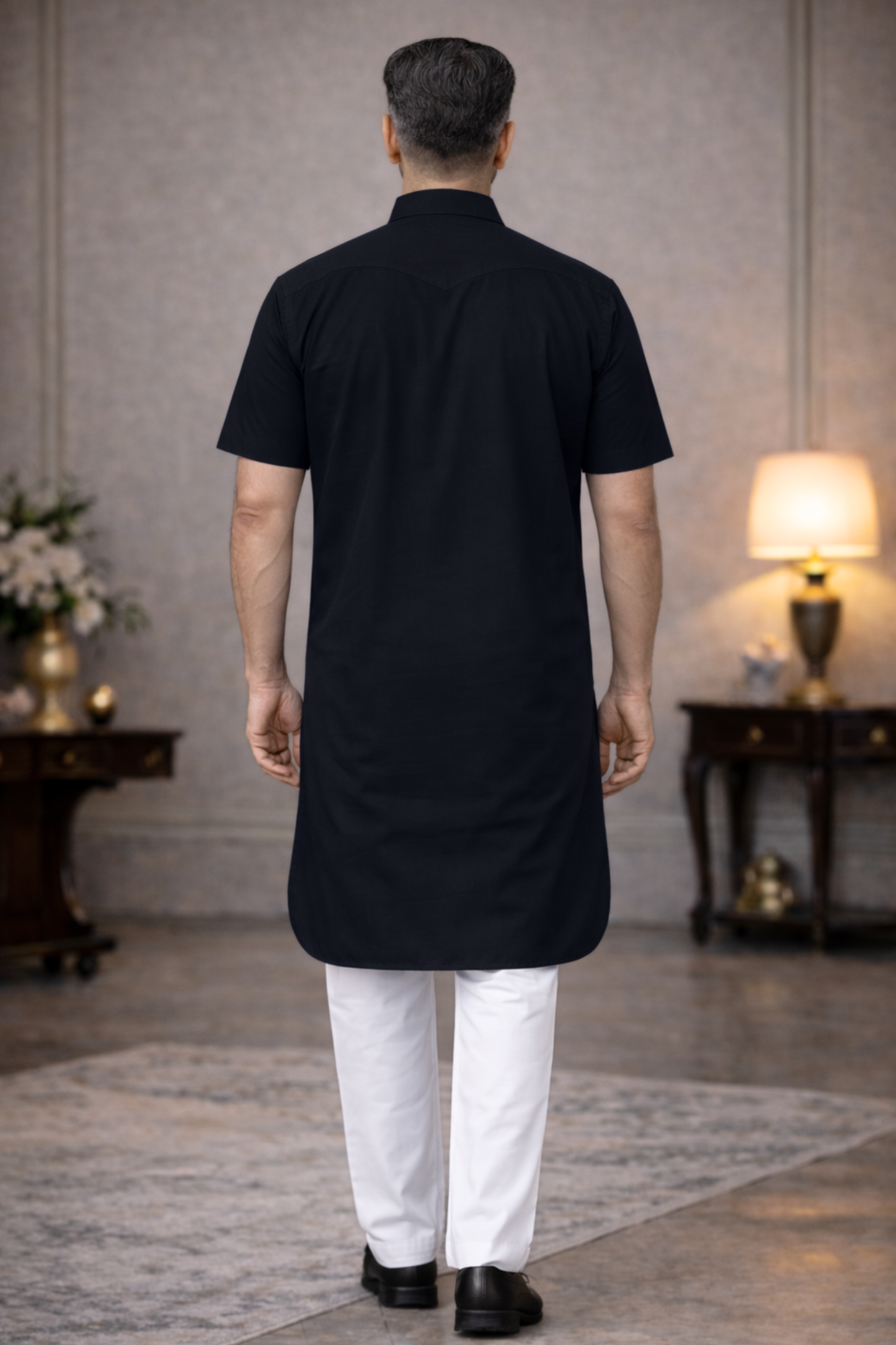 Black Everyday Cotton Kurta Pajama