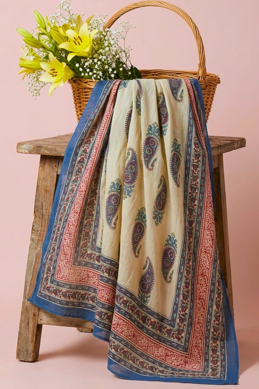 Blue Artistry Cotton Dupatta