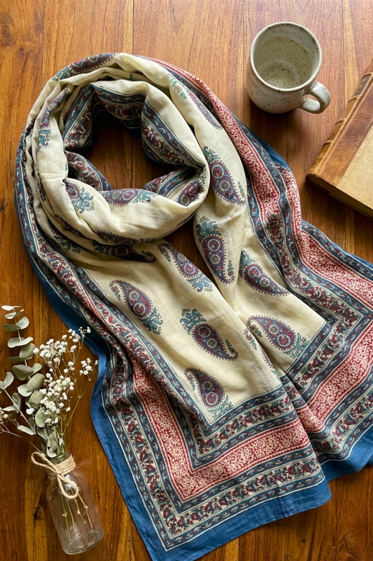 Blue Artistry Cotton Dupatta