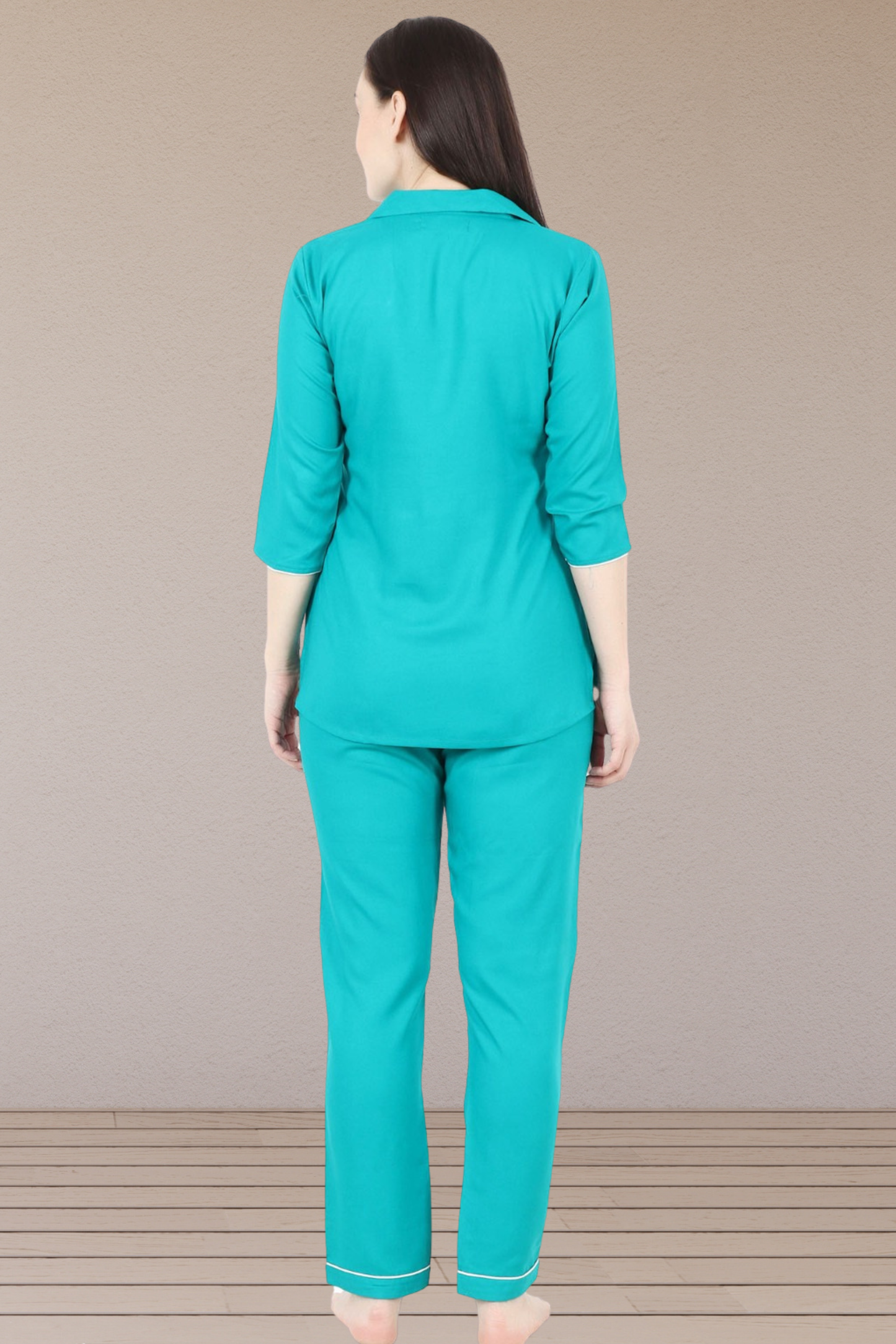Blue Cat Cotton Night Suit