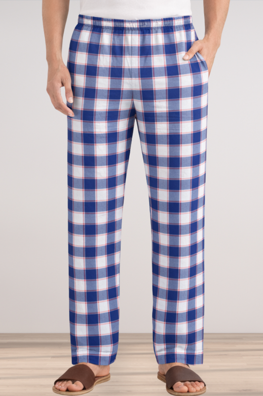 Blue Checked Comfort Cotton Pajama