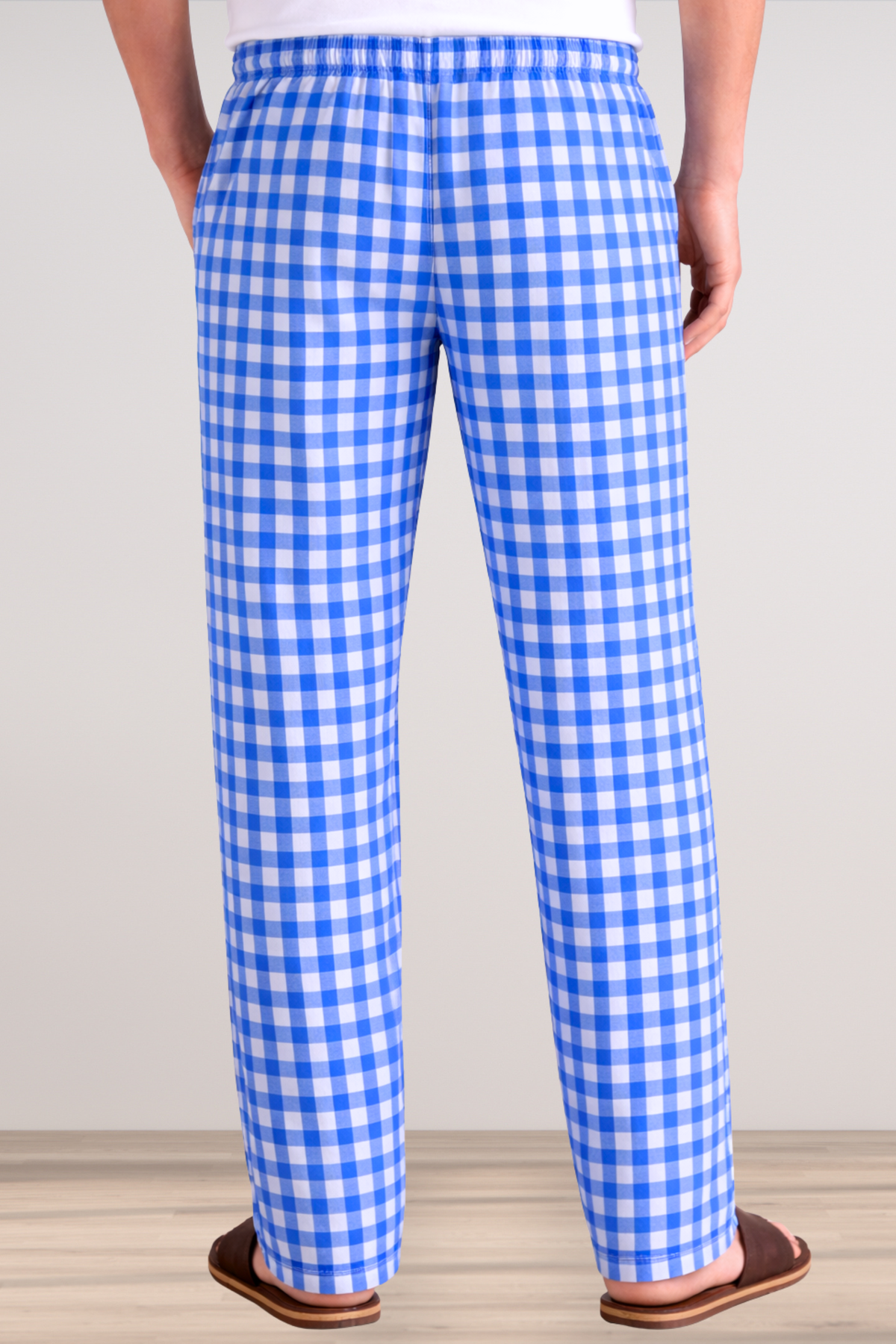 Blue Checked Cotton Comfort Pajama