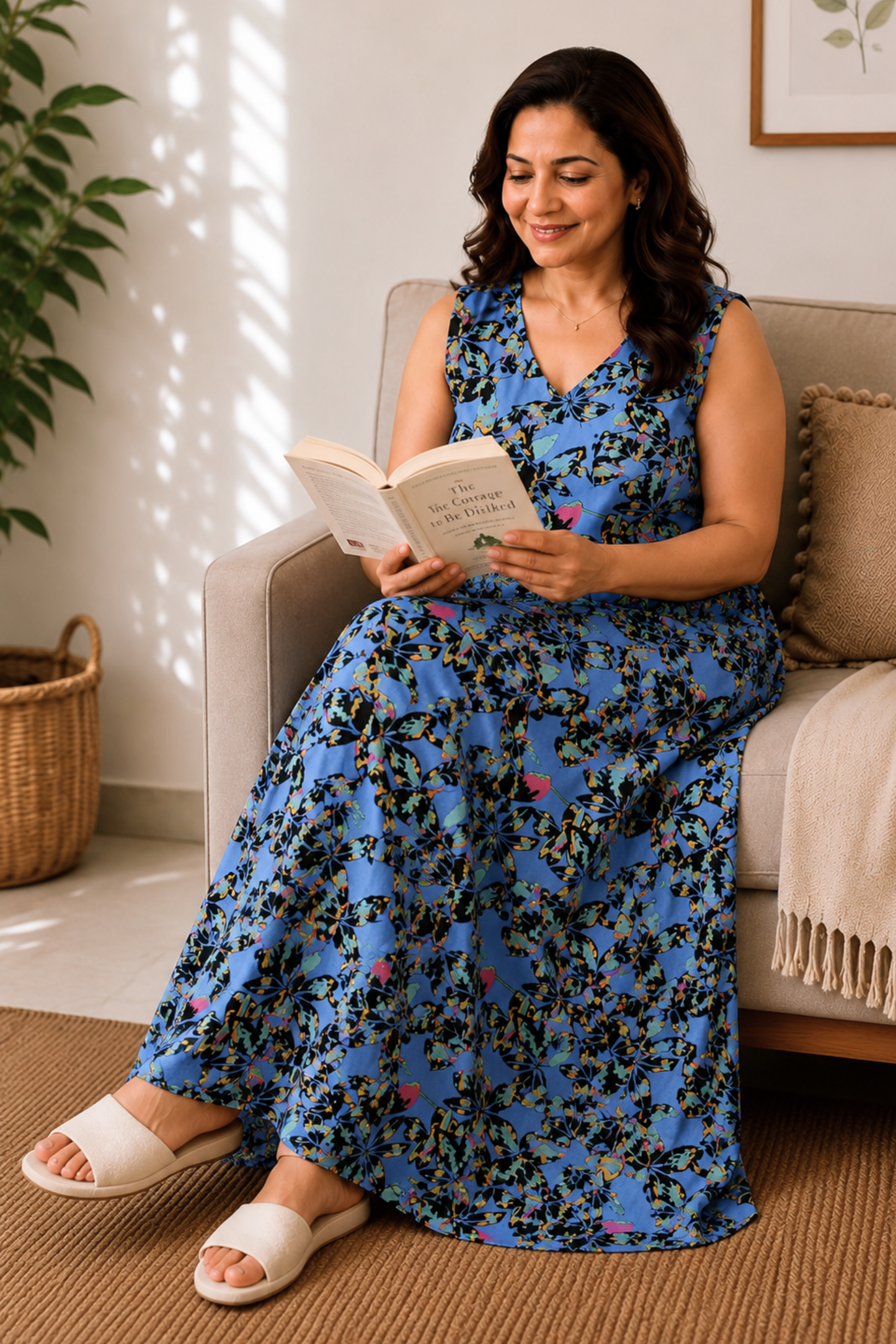 Blue Haven Floral Night Gown