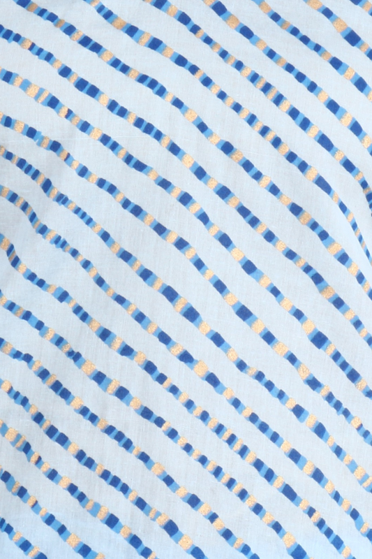 Blue Lehariya Printed Cotton Night Suit