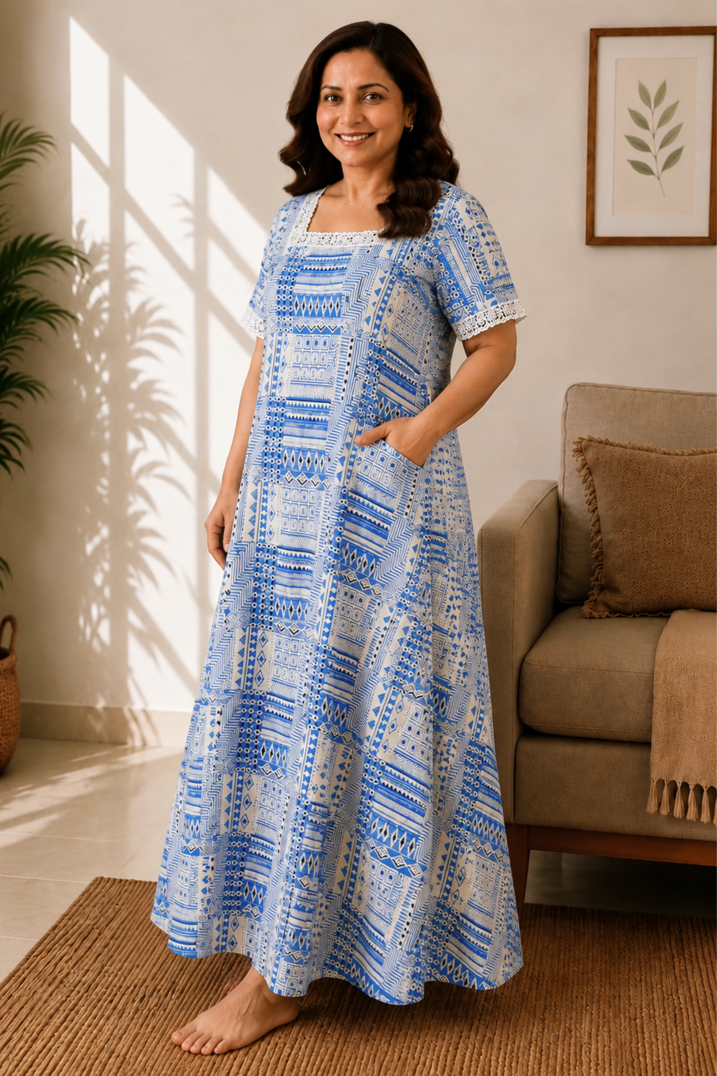 Medallion Muse Rayon Night Gown