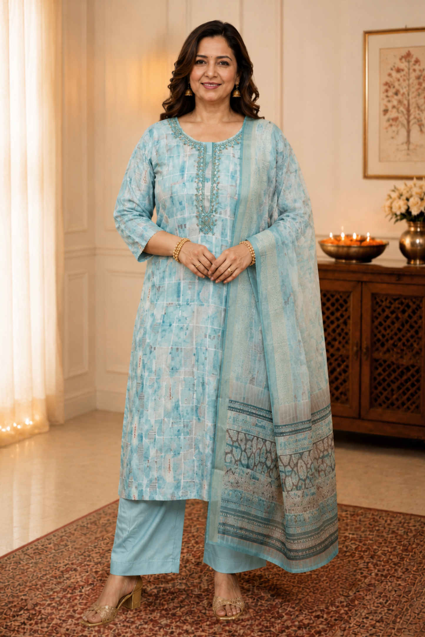 Blue Dusty Sitara Suit Set