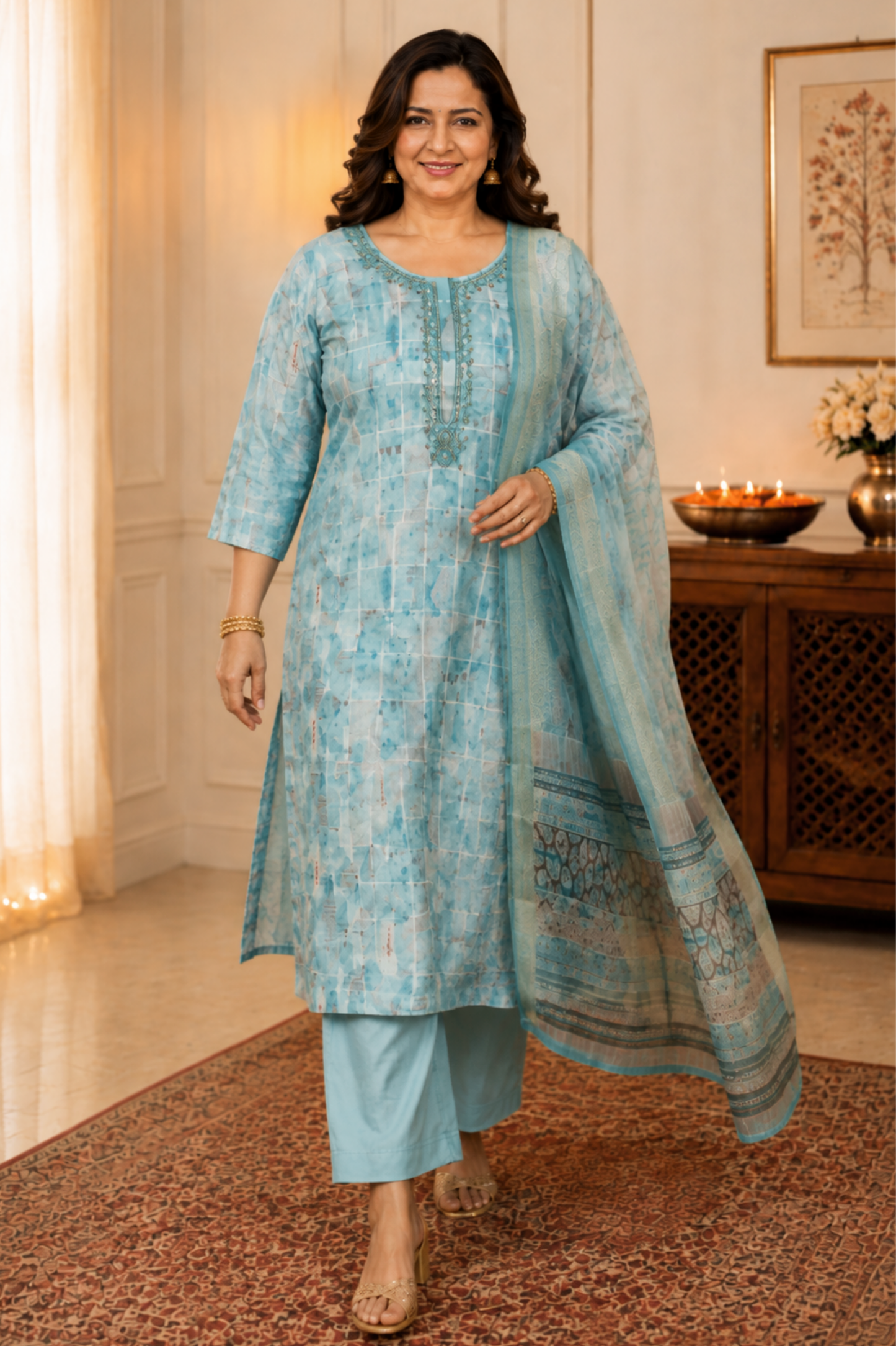 Blue Dusty Sitara Suit Set