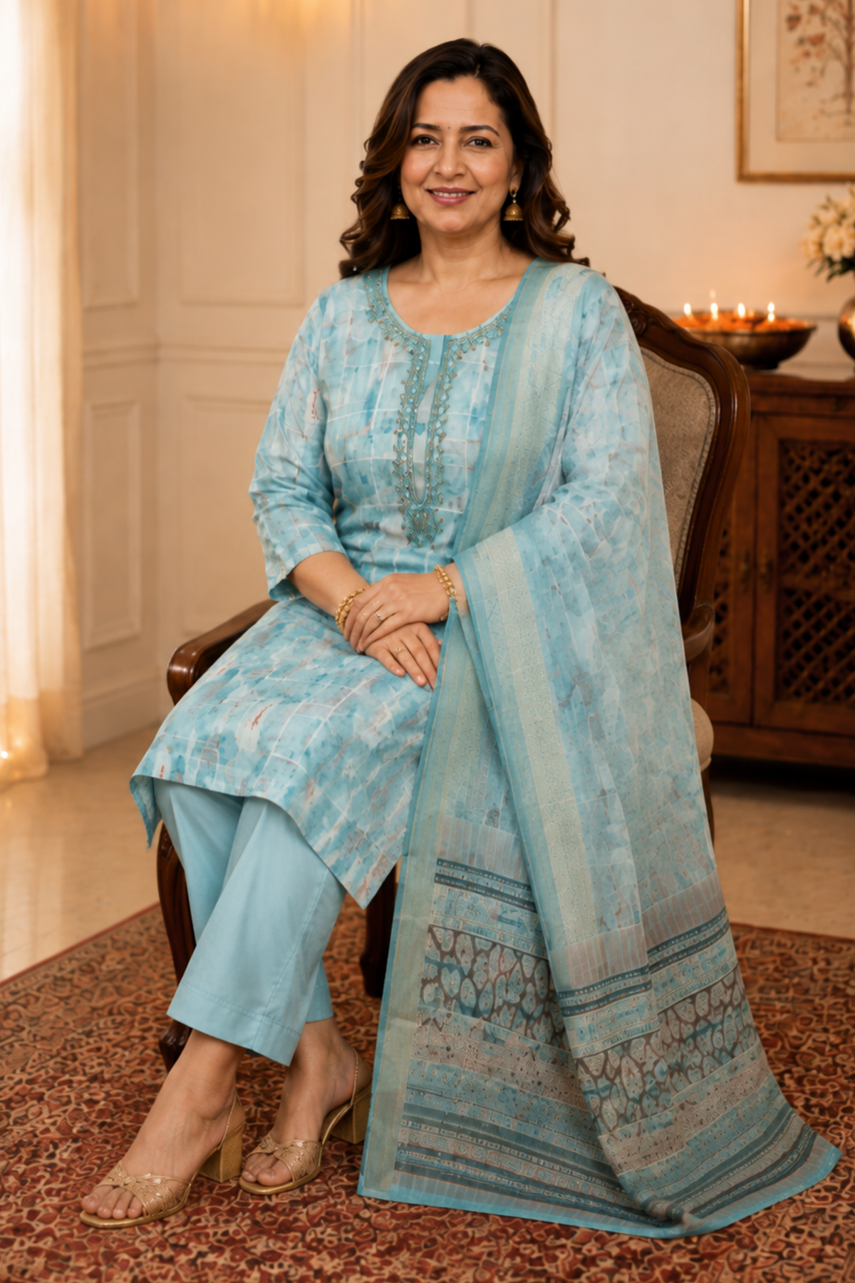 Blue Dusty Sitara Suit Set