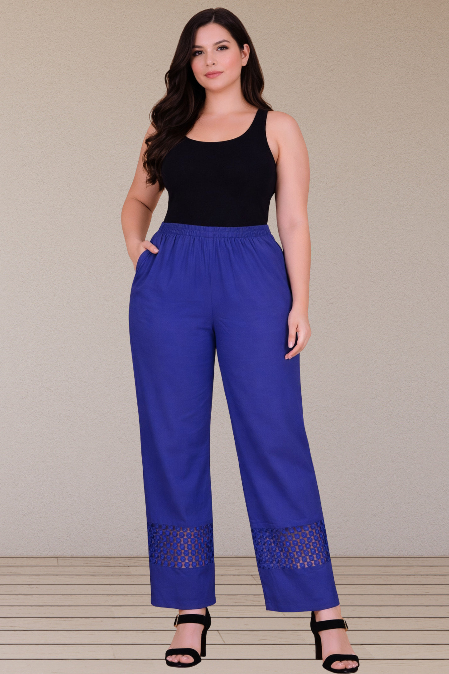 Blue Ribbon Detailed Cotton Palazzo