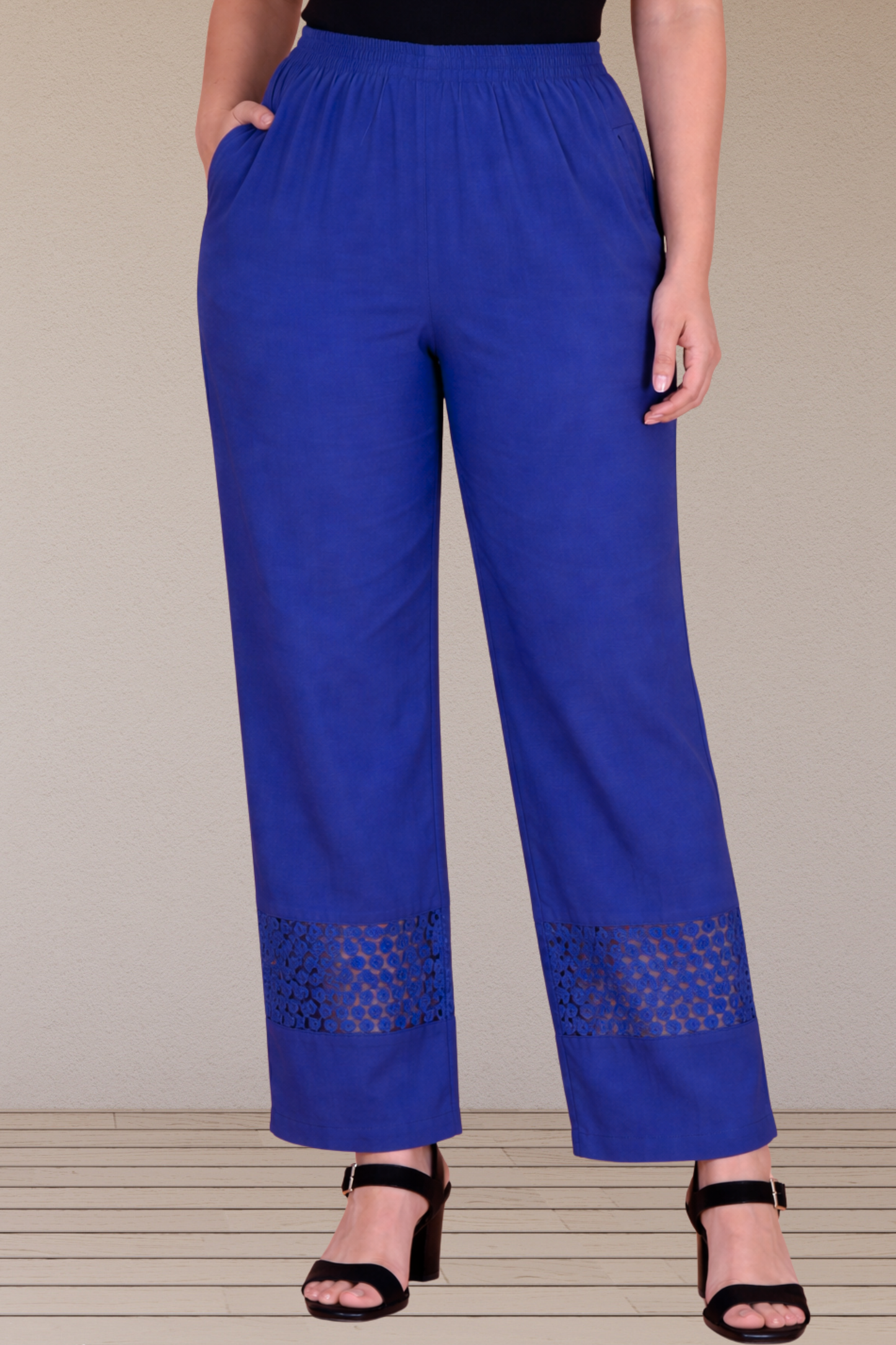 Blue Ribbon Detailed Cotton Palazzo