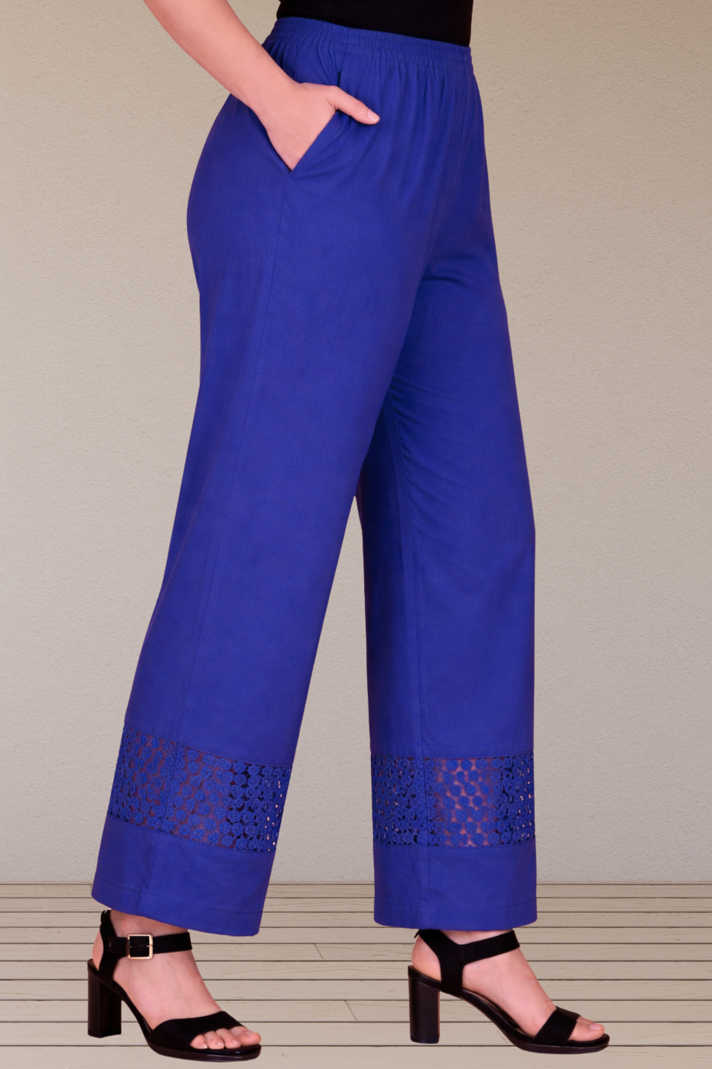 Blue Ribbon Detailed Cotton Palazzo