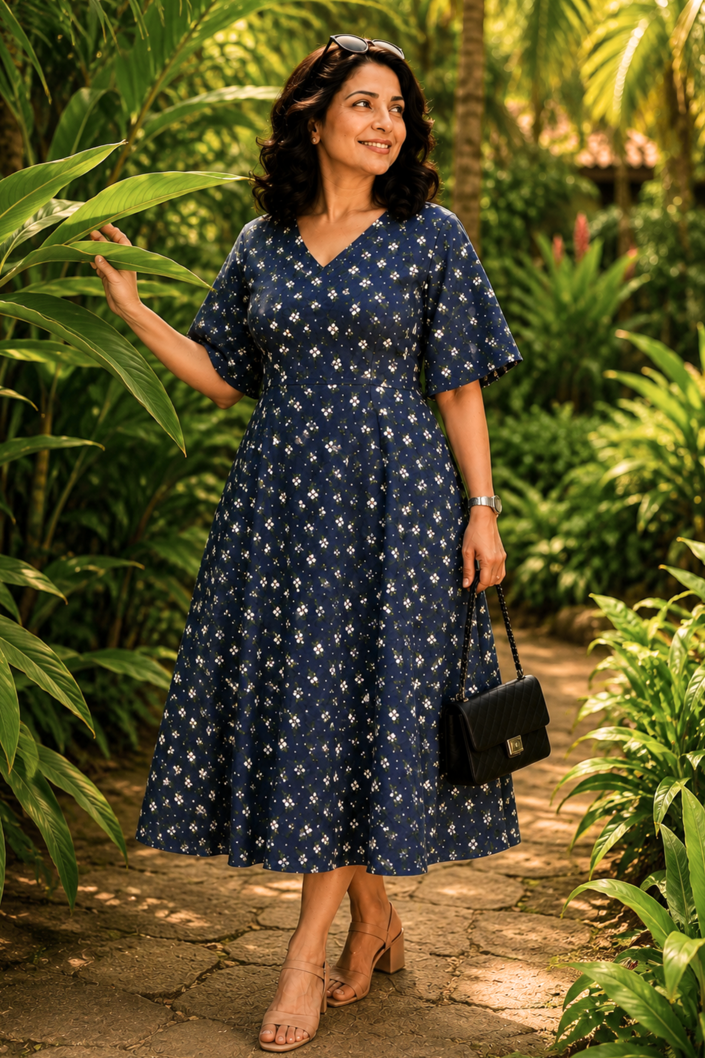 Bluebell Garden Floral Dress With Pockets