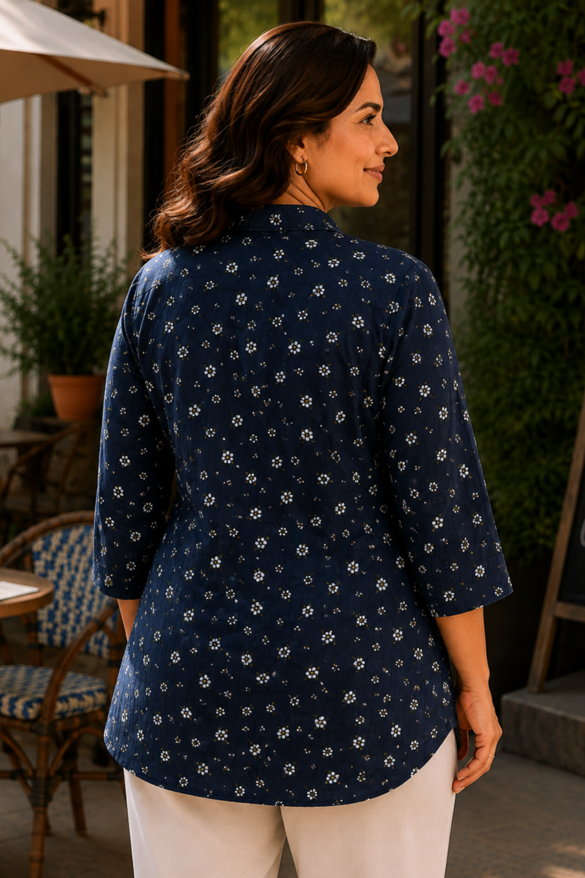 Bluebell Garden Floral Collared Shirt