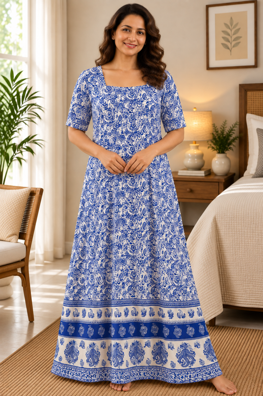 Blueberry Swirl Rayon Night Gown