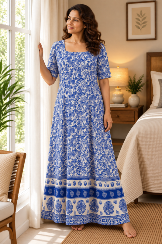 Blueberry Swirl Rayon Night Gown