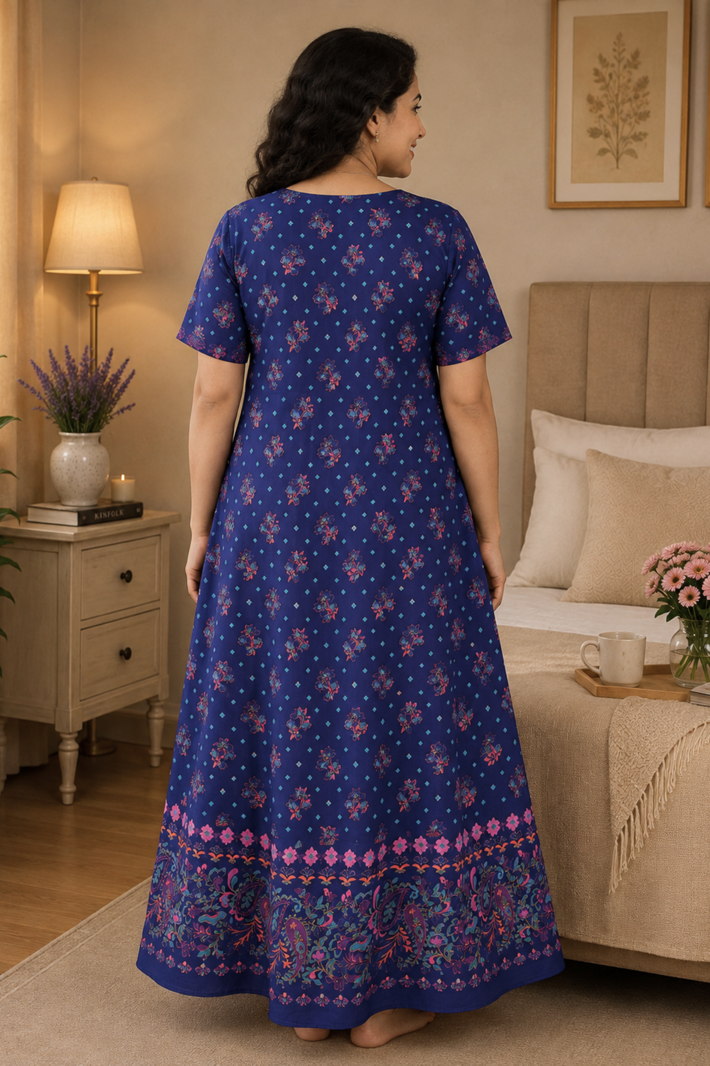Blueberry Swirl Rayon Night Gown