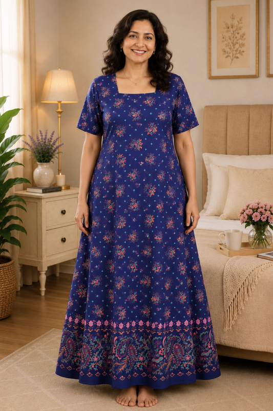 Blueberry Swirl Rayon Night Gown