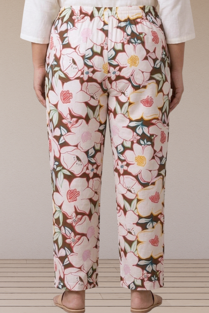 Blush Bloom Printed Cotton Pant