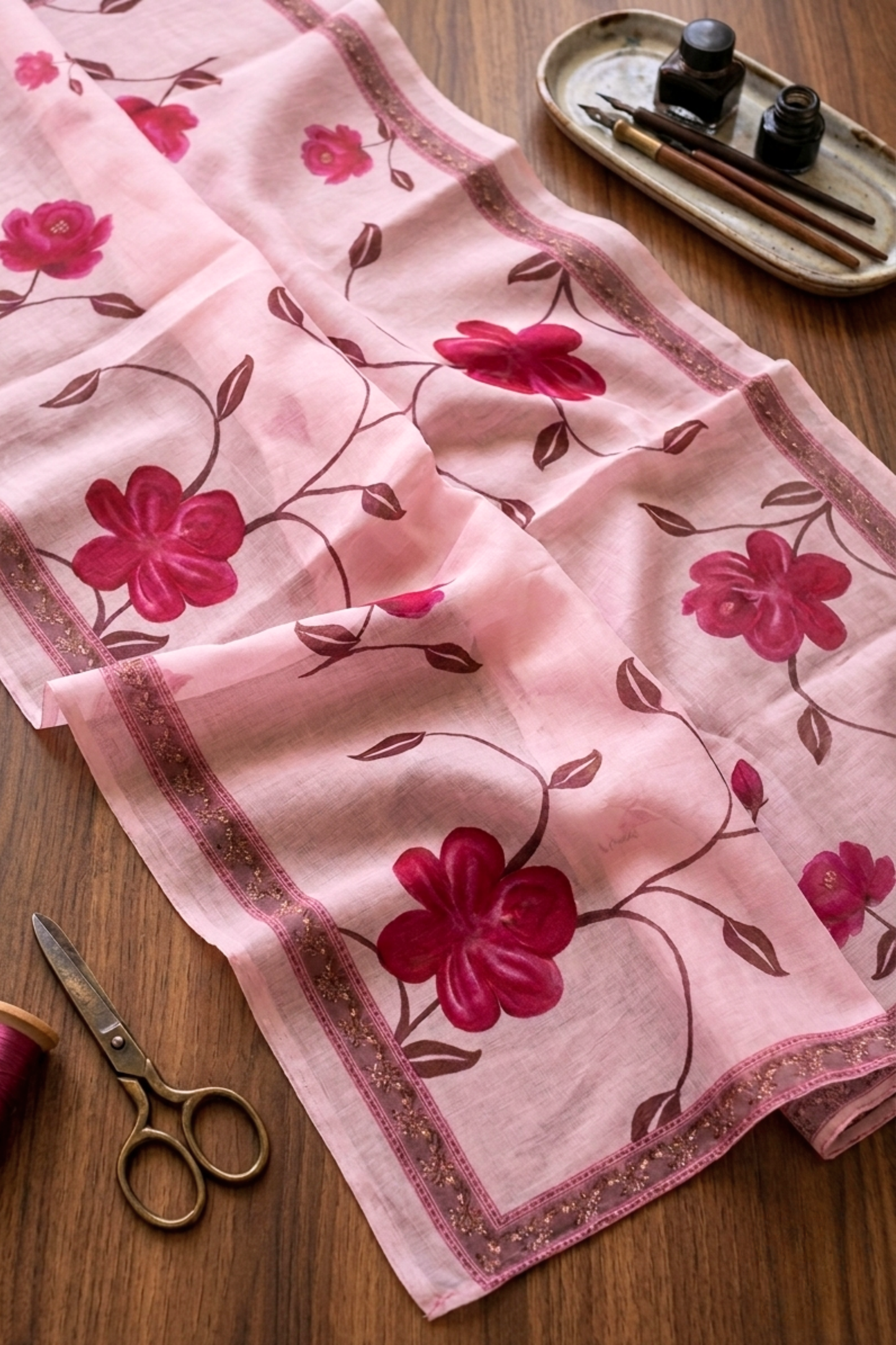 Blush Breeze Organza Dupatta