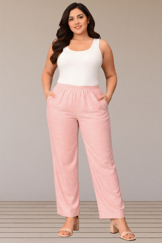 Blush Cotton Pant Palazzo