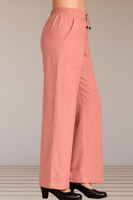 Blush Linen Cotton Ease Pants