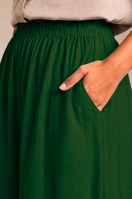 Bottle Green Cotton Afghani Pants
