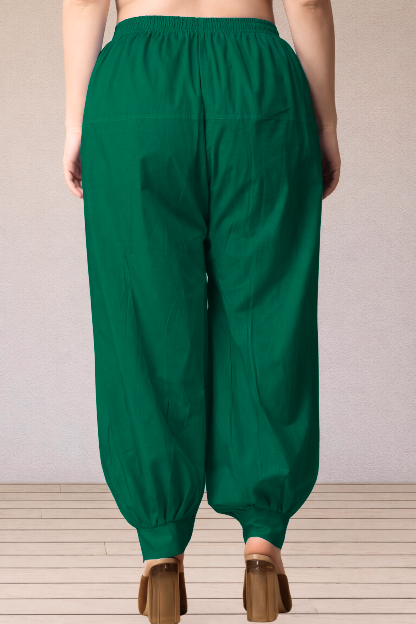 Bottle Green Cotton Afghani Salwar