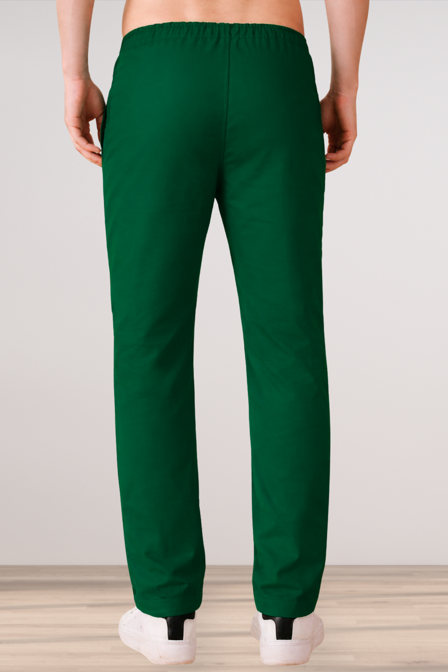 Bottle Green Cotton Track Pants