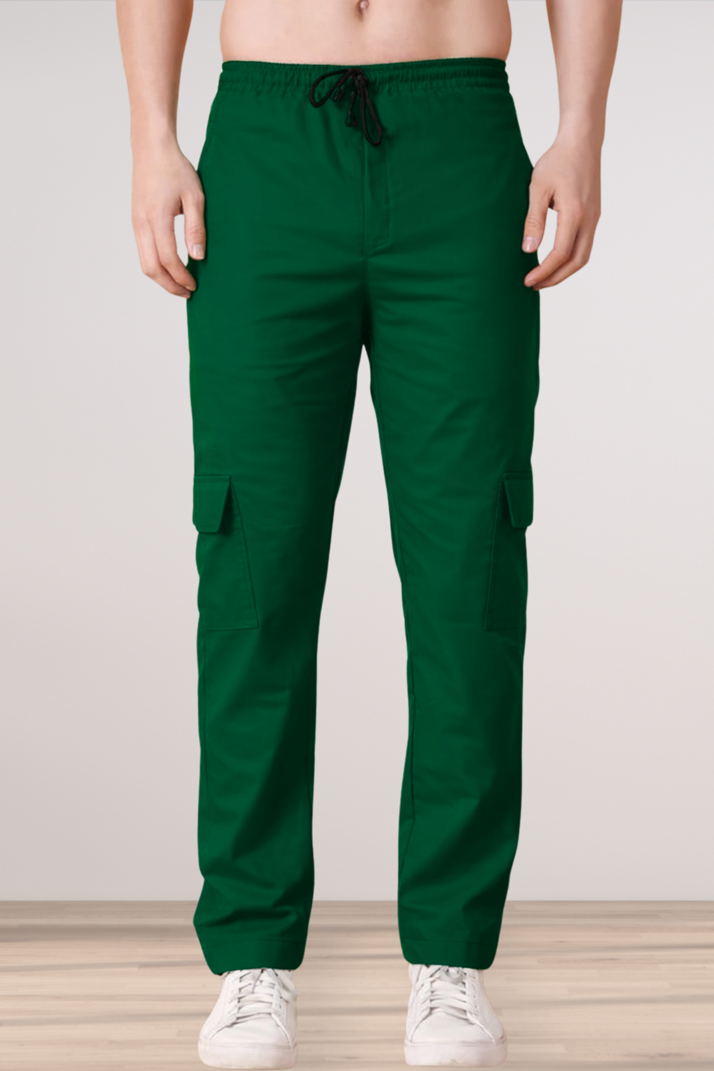 Bottle Green Cotton Cargo