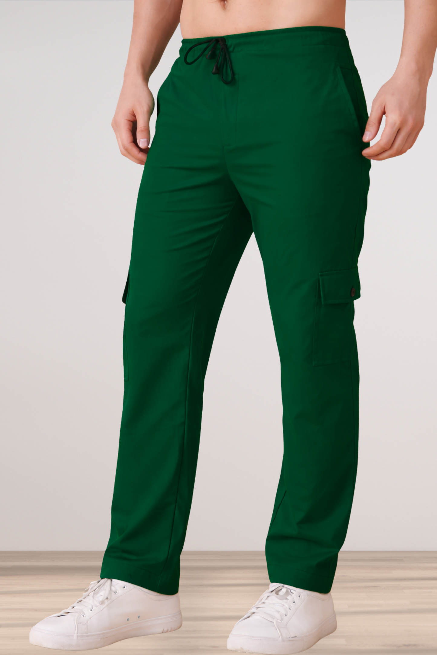 Bottle Green Cotton Cargo