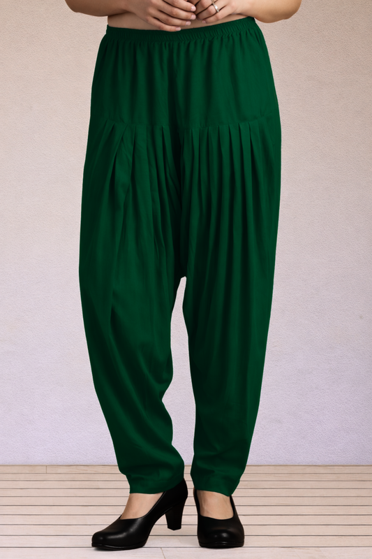 Bottle Green Easy Fit Rayon Salwar